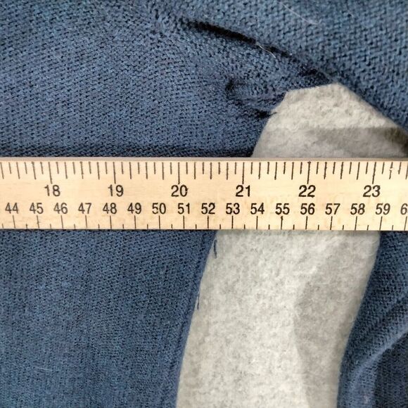 Banana Republic Sweater Mens M Angora Cashmere Blue Argyle Luxury Blend V-Neck - Picture 6 of 11